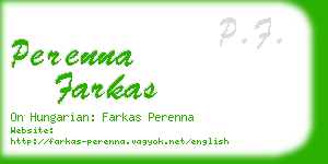 perenna farkas business card